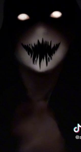 Menacing Digital Mask Performance in Dark Atmosphere