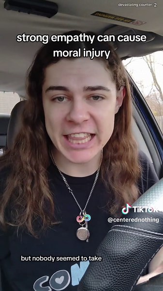 immense shame, guilt, and grief can arise from strong empathy for the pain and suffering of the world and it's lifeforms. Not being able to control it, or completely change it, and feeling responsible as a result. #empathsoftiktok #empathy #moralinjury #autistictiktok #mentalhealthtiktoks