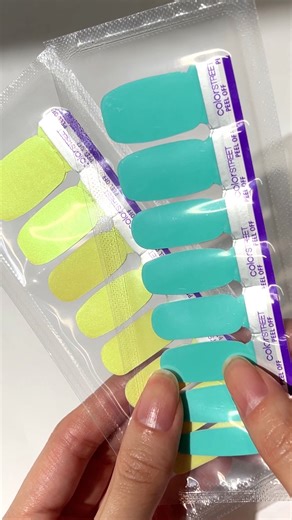 Color Street on Instagram: "“Electric City” and “Wicked Cool” are the dream duo for a vibrant two-tone french mani that’s equal parts fierce and fun. Who else is obsessed with this combo? 😍 #ColorStreet #NeonFrenchTips #NeonNails #SummerNails #NailInspo #ButterYellow #NeonBlueNails"