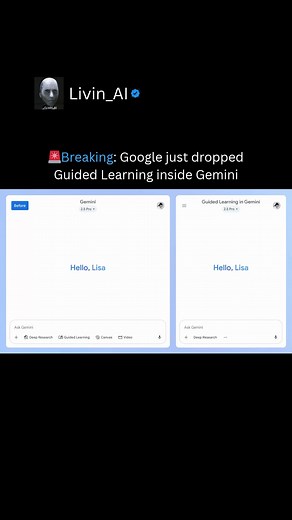 Livin_AI | 🚨 Gemini’s new Guided Learning is a game-changer for students. It doesn’t just give answers — it teaches you with step-by-step visuals,... | Instagram