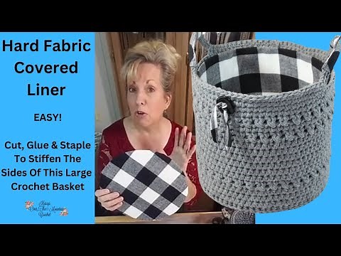 Cut, Glue, & Staple, How To Add Stiff Fabric Liner To Make Crochet Baskets Sturdy Storage Options