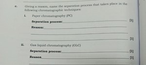 c. Giving a reason, name the separation process that takes plac... | Filo