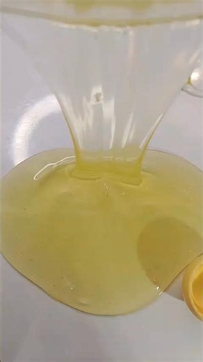 Super Glossy Yellow Water Slime ASMR! 💛 Liquid Slime Pokes