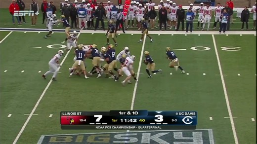 Won the race 💨 Jordan Fisher puts UC Davis Football back in front with this 23-yard run. #FCSPlayoffs x 🎥 ESPN | NCAA FCS Football