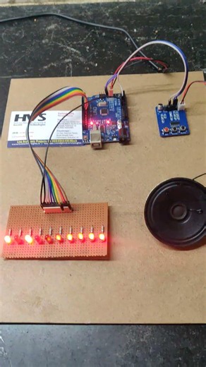 10 LED Music Visualizer using Arduino UNO