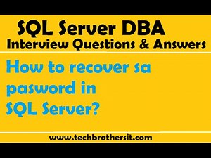 SQL Server | How to recover sa pasword in sql server 2012 or 2014