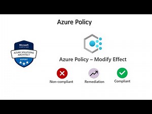 13. MS Azure Solution Architect AZ 305 - Azure Policy, Modify Effect, Remediation Tasks, RBAC