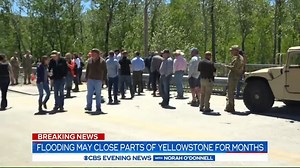 677K views · 550 reactions | It could take months to fix the damage done to parts of Yellowstone National Park after unprecedented flooding destroyed streets, bridges and homes. For local businesses, the natural disaster could trigger an economic catastrophe. | CBS Evening News | Facebook