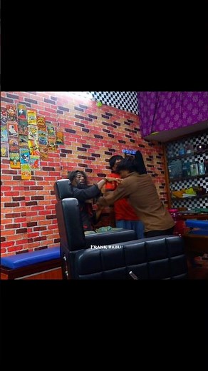 Psycho Prank Hair Cut Gone Wrong 😱 | Salon Horror Prank! #prankbabu #prank #comedy #shorts