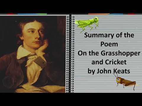 The Grasshopper and the Cricket || Summary and Analysis