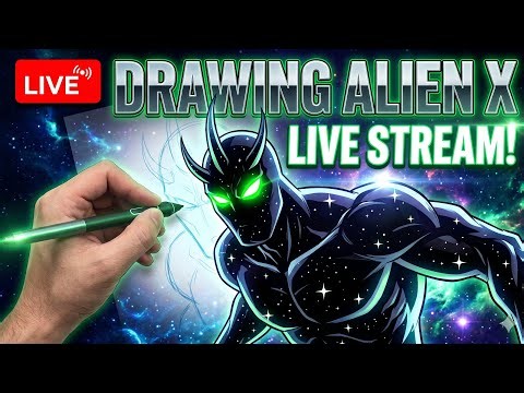 EPIC Alien X Drawing LIVE! 🌌 Ben 10 Digital Art