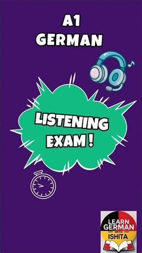🎧German A1 Listening Practice|Goethe A1 Hören