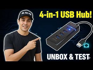 USB 2.0 Hub with Ethernet Adapter Unboxing & Test (Connect 4 USB Devices)