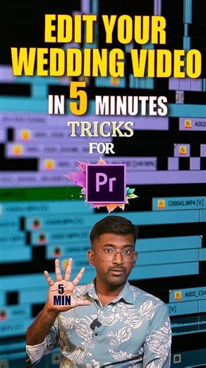 SaransMedia Photography Theni on Instagram: "5 MINUTES VIDEO EDITING 📸 💯 . COMMENT " VIDEO " TO get this TUTORIAL VIDEO in Your DM...! . CUT AND EDIT your Traditional Wedding Video in 5min.. Sequence Order is Must & ONLY for ADOBE PREMIERE PRO Users alone . SaransMediaphotography || THENI"