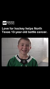4.8K views · 22 reactions | The Dallas Stars are holding the team's annual Hockey Fights Cancer night, and they invited a special guest to help them knock out their toughest opponent. The Stars invited 10-year-old Wiley Luhm because he designed the shirt for Hockey Fights Cancer Night. Tap here to watch the full story: https://www.cbsnews.com/texas/news/dallas-stars-hold-annual-hockey-fights-cancer-night-with-inspiring-guest/?intcid=CNM-00-10abd1h | CBS News Texas | Facebook
