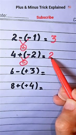 01 | Plus & Minus Trick Explained 😳Easy Math But Very Confusing #maths #mathstricks #education