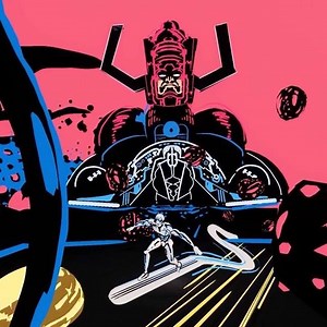 52K views · 656 reactions | Silver Surfer VS Galactus - my VR painting inspired by the comic art of Jack Kirby. ✨ Music: Hypersphere by Douglas Holmquist ✨ #sutu #sutueatsflies #tiltbrush #jackkirby #silversurfer #galactus #marvel #retrowave | Sutu Eats Flies | Facebook