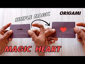 MAGIC HEART ORIGAMI|HOW TO MAKE SIMPLE MAGIC ORIGAMI PAPERCRAFT EASY TUTORIAL|STEP BY STEP FOLDING