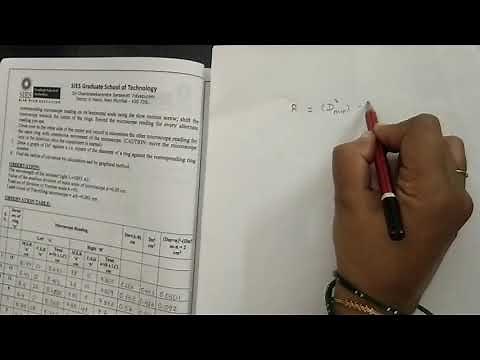 Determination of radius of curvature of lens using Newton's ring experiment