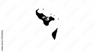 animated video of the map of the country of Tonga