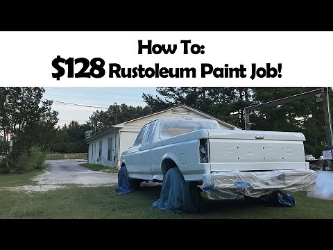 How To Paint A Truck For $128! Cheap Rustoleum Paint Job on 1990 Ford F-150 Work Truck