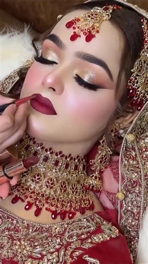 Bridal Makeup for Wedding Day 💄✨#flawlessmakeup #eyemakeup #bridelmakup #kashees #makeuptutorial