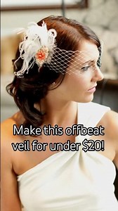 You can make this offbeat bridal veil for under $20 in less than 30 minutes!