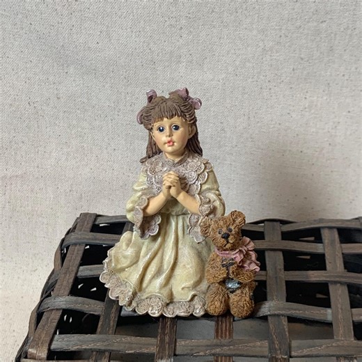 Vintage Boyds Bears Figurine: Yesterday's Child, Mary and Paul - Sweet Girl and Teddy Bear - Etsy