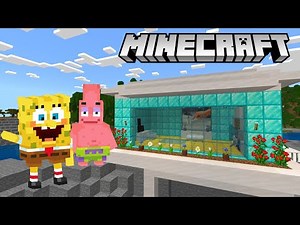 SPONGEBOB AND PATRICK BUILDING A PRO DIAMOND HOUSE in MINECRAFT!