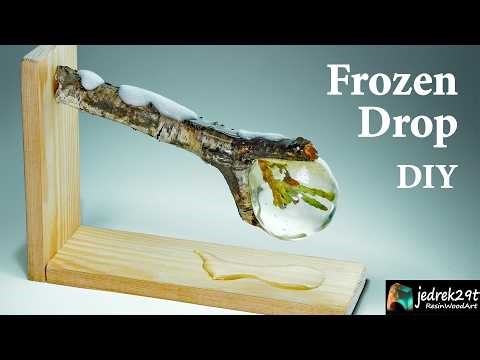 Frozen ❄ Raindrop 💧 on a Branch / Resin Art