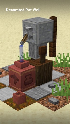 AverageTuna (@avrgtuna) - Minecraft 1.20: Decorated Pot Well Design ⛲ - #minecraft #minecraftbuild #minecraftbuilding #minecrafttutorial #fyp #foryou #foryoupage