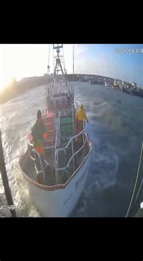 1.2K views | Fishing Boat Slams Giant Wave! Windy Harbor CCTV Thrill | Boat Fails | Facebook