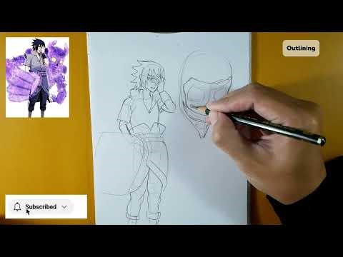 How to Draw Sasuke with Susanoo Step by Step – Full Body & Susanoo Anime Tutorial Made Easy