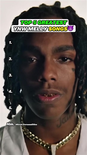 TOP 5 GREATEST YNW MELLY SONGS😈 #ynwmelly #song #rapper #artist #songs