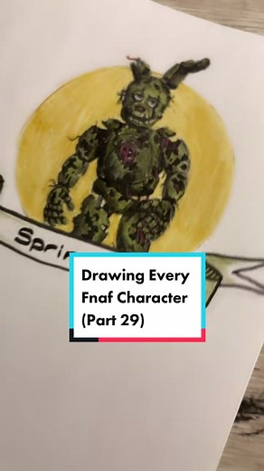 Drawing Every Fnaf Character (Part 29) - Realistic Springtrap Art