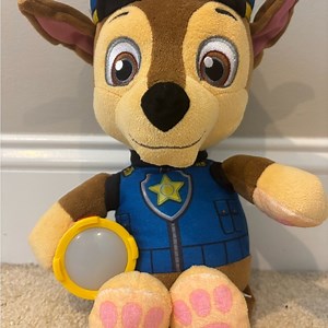 Paw Patrol Snuggle Up Chase Plush with Flashlight and Sounds