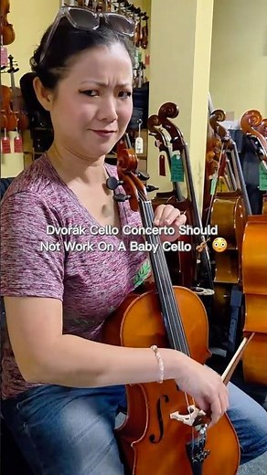 Dvořák Cello Concerto On A 1/16 Baby Cello 🎻😳 | This Should Not Work