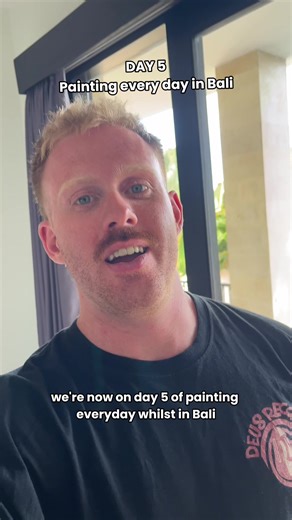 DAY 5 - painting every day whilst in Bali #abstractart #art #painting