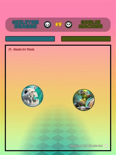 Clashballs 84 - Skeleton Dragon VS Goblin Machine - #ClashRoyale #weaponballs #satisfying #simulation #mergetactics #earclacks #physics