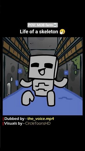 life of a skeleton | minecraft #minecraft #mobfarm #skeleton
