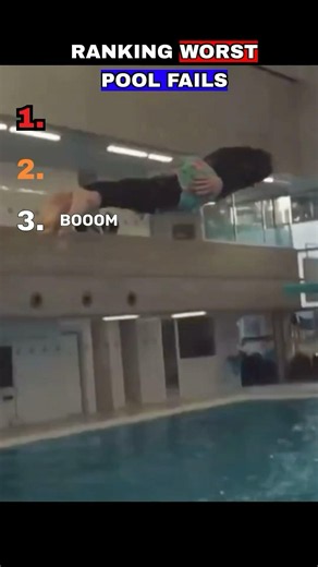 Ranking Worst Pool Fails 😂 #shorts #poolfails #fails