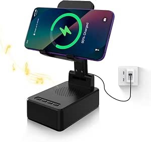 Wireless Charger Phone Stand，with Bluetooth Speaker and Wireless Charging Station, 15W 3-in-1 Foldable Stand, for iPhone 15/14/14 Plus/14 Promax/13 13pro/12/11/x/8, Samsung S23/S22 (Black)