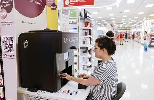 At Target, there's a robot that paints your nails for $10 in under 10 minutes