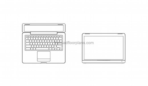 Laptop - Free CAD Drawings