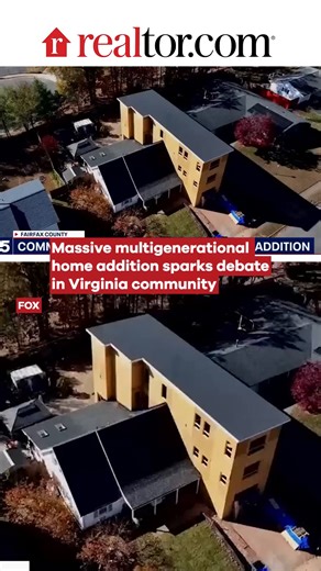Realtor.com on Instagram: "In one Fairfax County, VA, neighborhood, a three-story home addition built for three generations is alarming nearby residents, especially Courtney Leonard, who lives next door. Leonard says she was blindsided by the addition’s size, and many neighbors share her outrage. Now she’s pushing to change the zoning laws that allowed it."