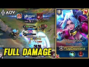 AoV : BUTTERFLY GAMEPLAY | FULL DAMAGE - ARENA OF VALOR