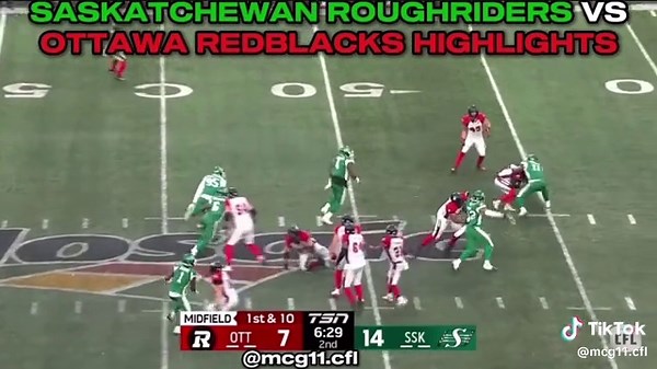 Riders Highlights VS Ottawa Last Week #tiktok #fyp #foryou #follow #viral #blowup #like #cfl #football #saskatchewan #roughriders #bomberssuck #ridernation #goridersgo #canadianfootballleague #cflfootball #cfltiktok #canada #highlights