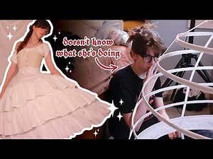 Trying to make a hoopskirt for the first time without a pattern