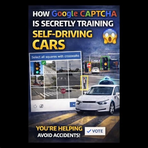 How Google CAPTCHA Is Secretly Training Self-Driving Cars 🤯 #facts #puzzle #captcha #shorts #viral