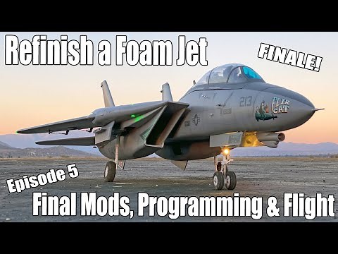 Refinish A Foam Jet Ep 5 -- Freewing F-14 Custom Programming & Flights